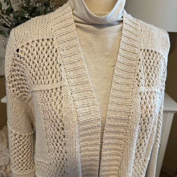 NWT | SPLENDID Rina Open-Knit Long Cardigan in Cream - Picture 7 of 14